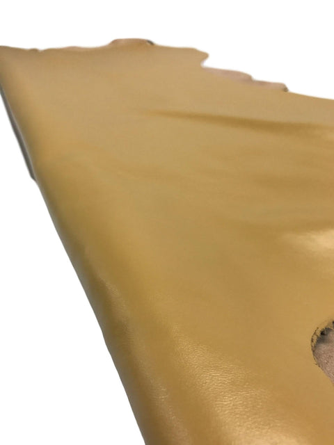 Tan Italian Nappa Lambskin – Chrome-Tanned, Semi-Aniline Finish, 0.8–0.9 mm (2 oz), ~7 - 10 Sq Ft