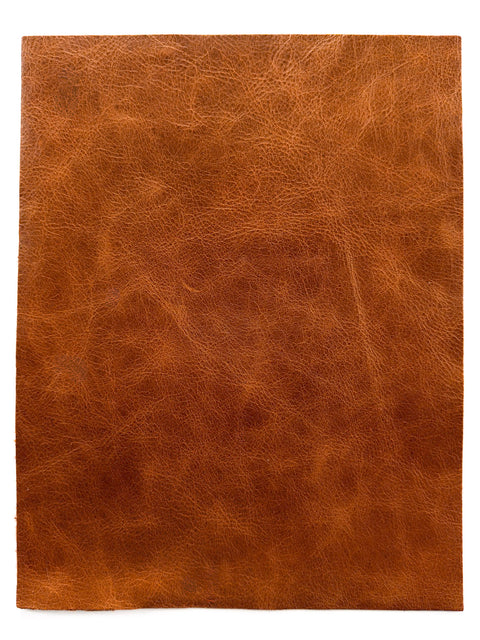Tan Distressed Pull Up Leather - 8.5" x 11" Pre-Cut Sheets