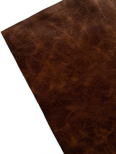 Luggage Distressed Cowhide Sheets, 12 × 24 in alternate view showing color and surface finish