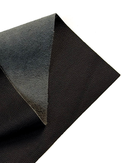 Black Upholstery Cowhide, 12 × 24 in alternate view showing color and surface finish