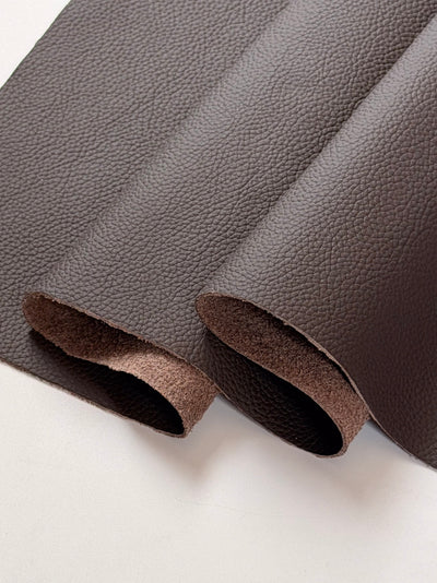 Chocolate Upholstery Cowhide, 12 × 24 in alternate view showing color and surface finish