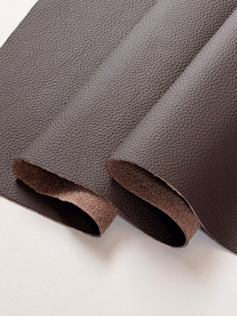 Chocolate Classic Cowhide – Chrome-Tanned, Full Aniline Finish, Top Grain, 1.0–1.2 mm (~3 oz), Pre-Cut Leather Sheets (12" × 24")