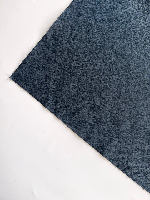 Navy Blue Classic Cowhide – Chrome-Tanned, Full Aniline Finish, Top Grain, 1.0–1.2 mm (~3 oz), Pre-Cut Leather Sheets (12" × 24")