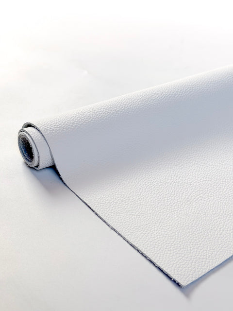 White Classic Cowhide – Chrome-Tanned, Full Aniline Finish, Top Grain, 1.0–1.2 mm (~3 oz), Pre-Cut Leather Sheets (12" × 24")