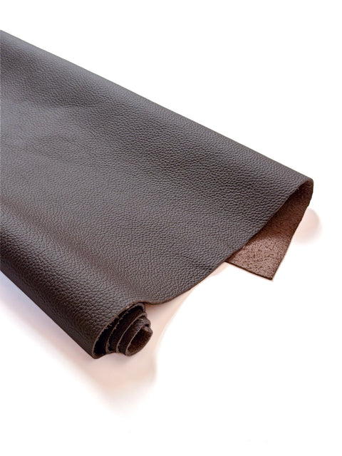 Chocolate Classic Cowhide – Chrome-Tanned, Full Aniline Finish, Top Grain, 1.0–1.2 mm (~3 oz), Pre-Cut Leather Sheets (12" × 24")