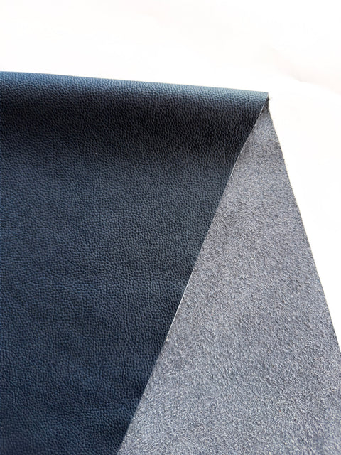 Navy Blue Classic Cowhide – Chrome-Tanned, Full Aniline Finish, Top Grain, 1.0–1.2 mm (~3 oz), Pre-Cut Leather Sheets (12" × 24")