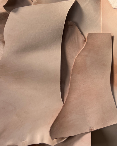 Veg-Tan Tooling Leather Scraps shown in a full product view