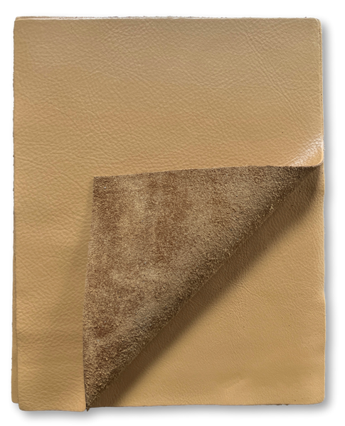 Apricot Natural Grain Cowhide Leather: 8.5" x 11" Pre-Cut Pieces