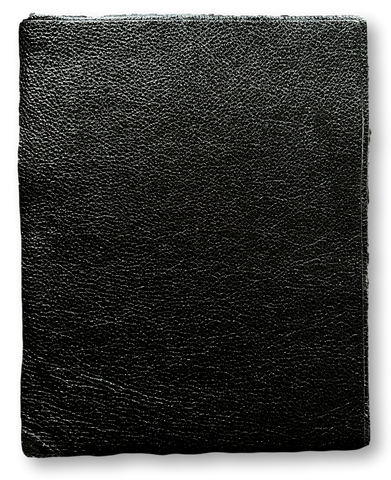 Black Metallic Natural Grain Cowhide: 8.5" x 11" Pre-Cut Leather Pieces