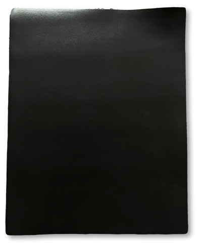Black Smooth Cow Natural Grain Cowhide Leather: 8.5'' x 11'' Pre-Cut Leather Pieces