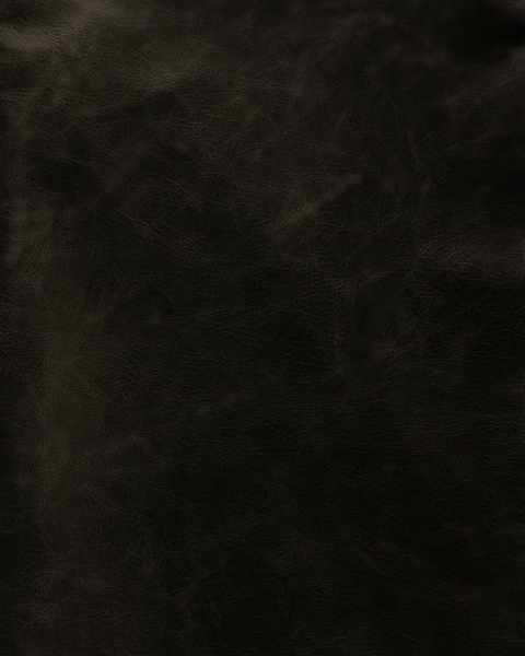 Black Distressed Cowhide – Chrome-Tanned Automotive and Furniture Upholstery Leather, Waxed Protective Finish, Top Grain, 1.0–1.2 mm (~3 oz), ~50 Sq Ft Whole Hide