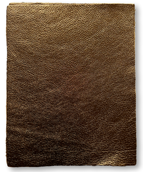 Bronze Metallic Natural Grain Cowhide: 8.5" x 11" Pre-Cut Leather Pieces