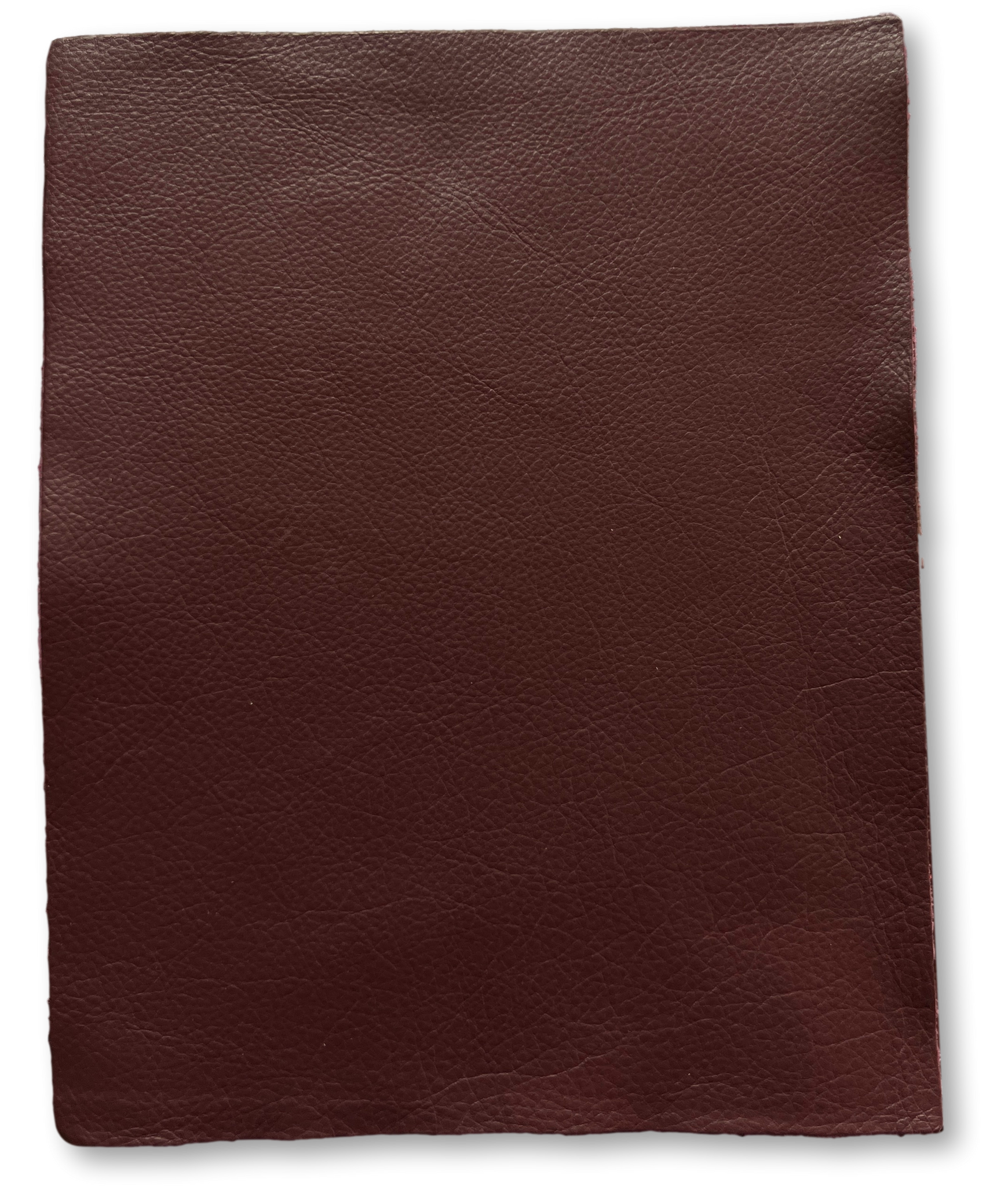 Burgundy Cowhide Leather: 8.5" x 11" Pre-Cut Pieces