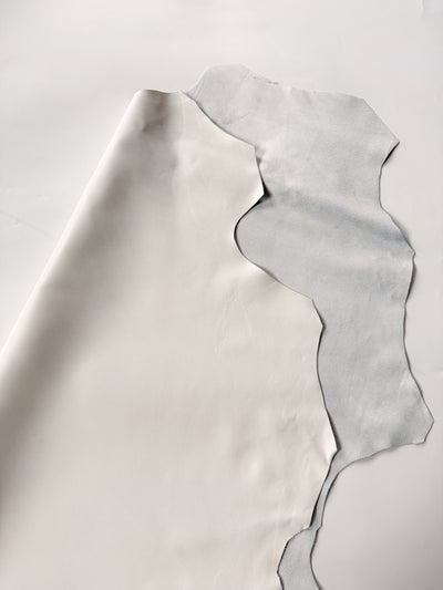White Italian Nappa Lambskin shown in a full product view