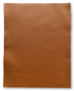 Cognac Natural Grain Cowhide Leather: 8.5'' x 11'' Pre-Cut Pieces