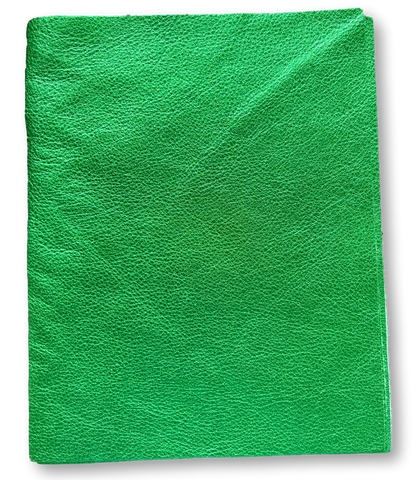 Emerald Green Metallic Cowhide: 8.5'' x 11'' Pre-Cut Pieces