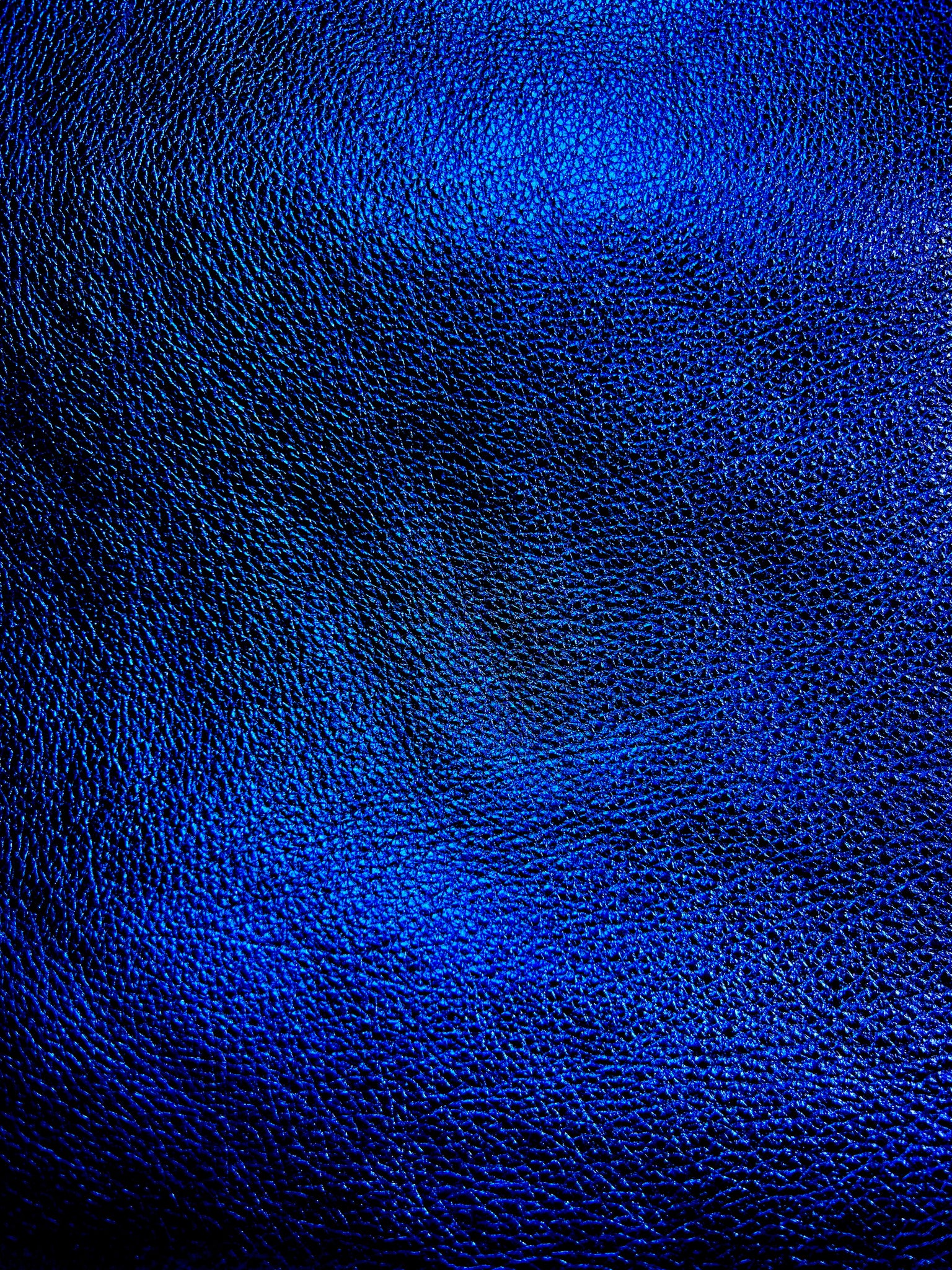 Royal Blue Metallic Natural Grain Cowhide