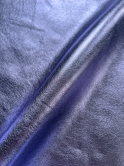 Metallic natural-grain cowhide alternate view showing color and surface finish