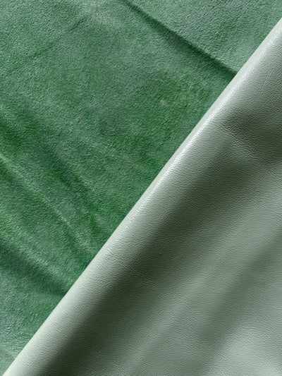 Apple Green Italian Nappa Lambskin alternate view showing color and surface finish