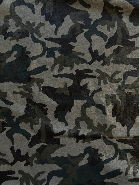 Granite Camouflage Printed Natural Grain Cowhide