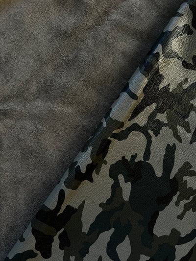 Granite Camo Printed Cowhide alternate view showing color and surface finish