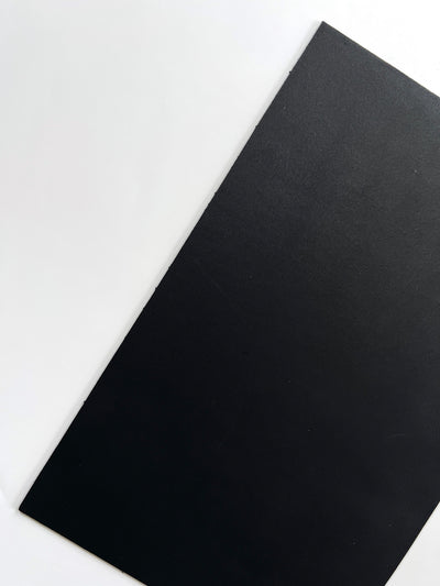 Black Italian Calf Leather Sheets, 7.5 × 12 in alternate view showing color and surface finish