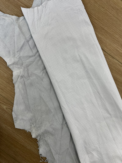 White Perforated Lambskin shown in a full product view