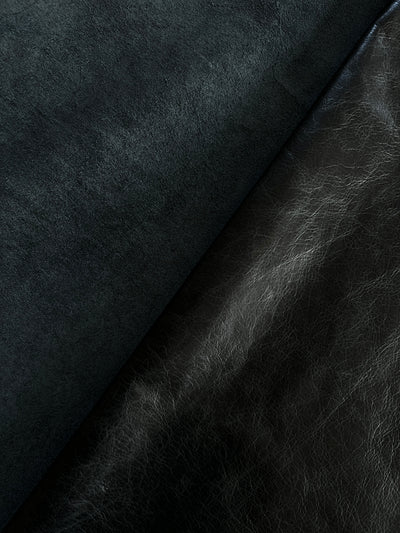 Black Pull-Up Cowhide alternate view showing color and surface finish