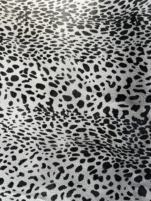 Stone Cheetah Printed Nubuck Cowhide