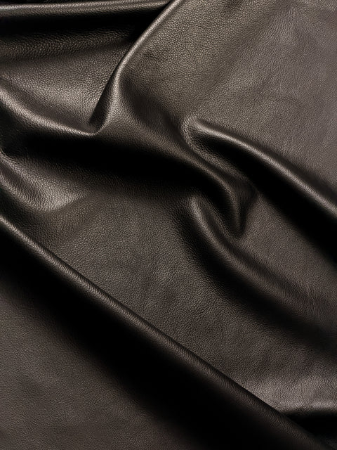 Black Natural Grain Deer-Tanned Cowhide –  Full Aniline Finish, 1.1–1.3 mm (3 oz), ~20 Sq Ft (Also Available in 10 Sq Ft)