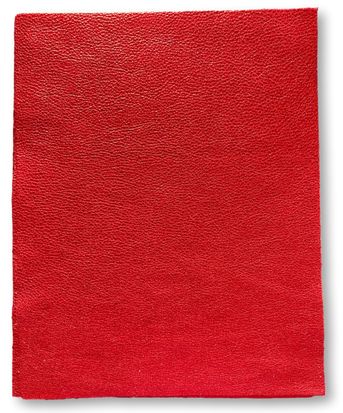 Red Metallic Cowhide Leather: 8.5" x 11" Pre-Cut Pieces
