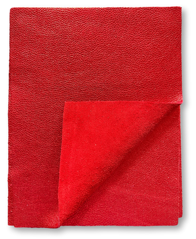 Red Metallic Cowhide Sheets, 8.5 × 11 in alternate view showing color and surface finish