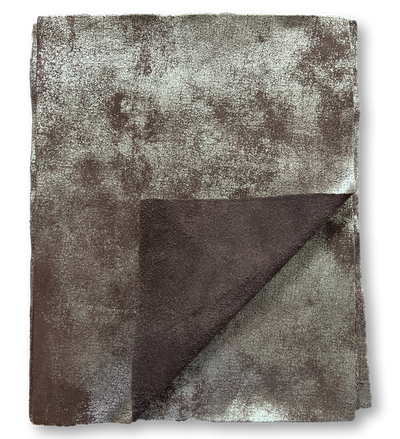 Dark Brown/Gold Metallic Cowhide Sheets, 8.5 × 11 in alternate view showing color and surface finish