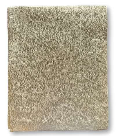 Platinum Metallic Cowhide Sheets, 8.5 × 11 in shown in a full product view
