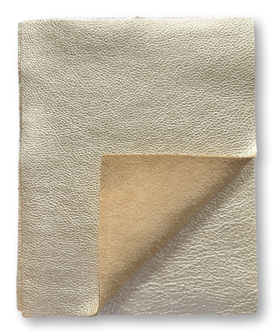 Platinum Metallic Cowhide Sheets, 8.5 × 11 in alternate view showing color and surface finish