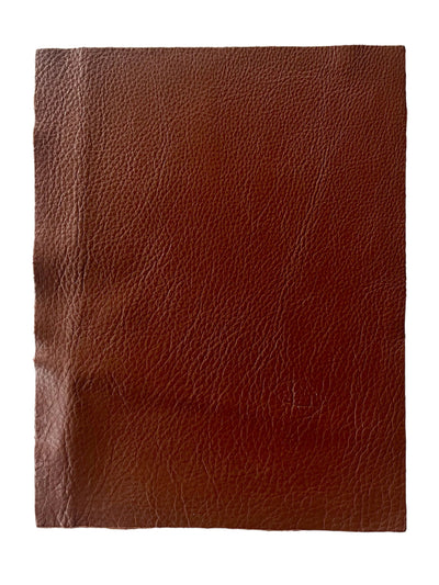 Brandy Brown Cowhide Leather Sheets, 8.5 × 11 in shown in a full product view