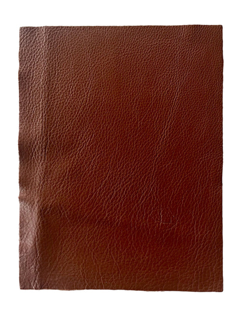Brandy Cowhide Leather: 8.5" x 11" Pre-Cut Leather Pieces