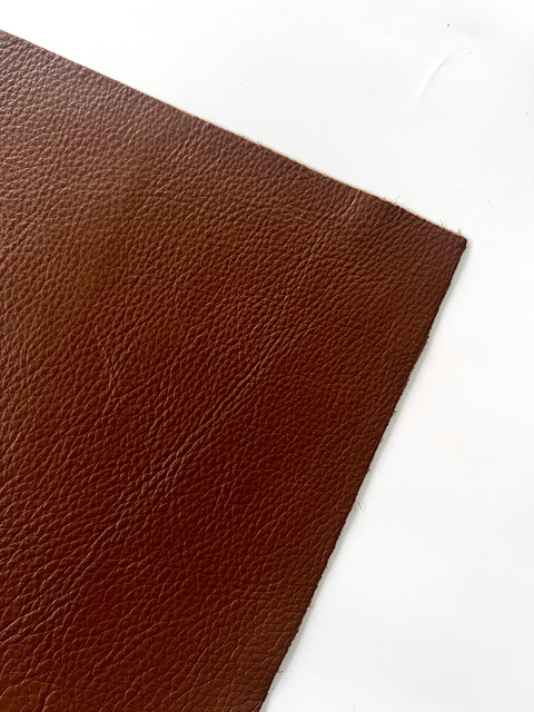 Brandy Cowhide Leather: 8.5" x 11" Pre-Cut Leather Pieces