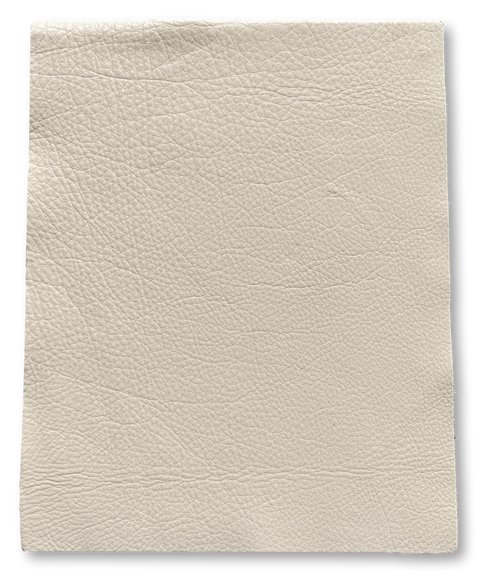 Off White Cowhide Leather: 8.5'' x 11'' Pre-Cut Pieces