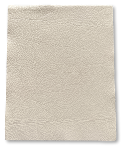 Off White Cowhide Leather: 8.5'' x 11'' Pre-Cut Pieces