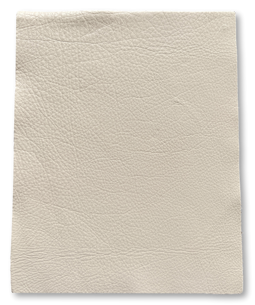 Off White Cowhide Leather: 8.5'' x 11'' Pre-Cut Squares