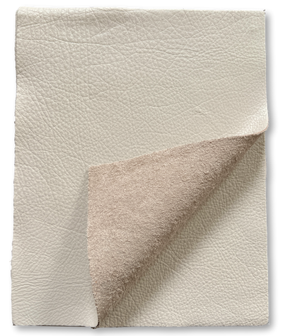 Off White Cowhide Leather Sheets, 8.5 × 11 in alternate view showing color and surface finish