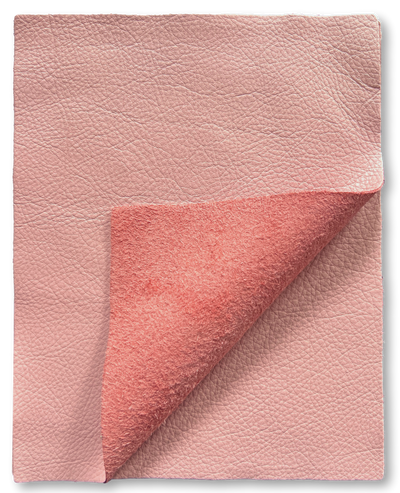 Pink Cowhide Leather Sheets, 8.5 × 11 in alternate view showing color and surface finish