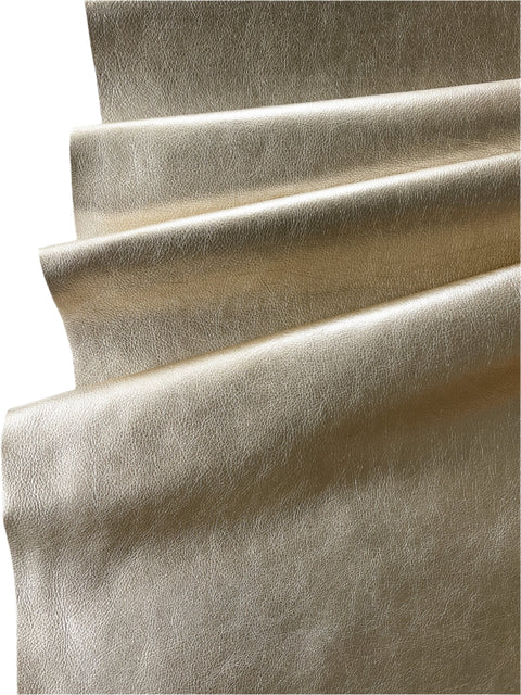 Platinum Metallic Natural Grain Cowhide