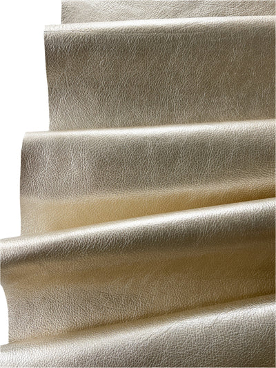 Platinum Metallic Nubuck Cowhide alternate view showing color and surface finish