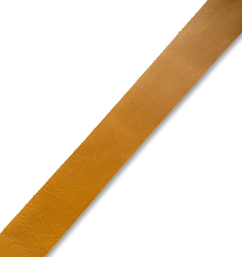 Cognac (1.5 Inch) Cow Leather Strips: Sold by the Foot