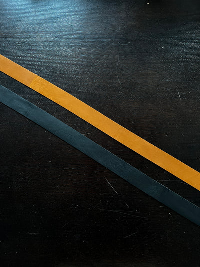 Cowhide Leather Strips (1.5" Wide) alternate view showing color and surface finish
