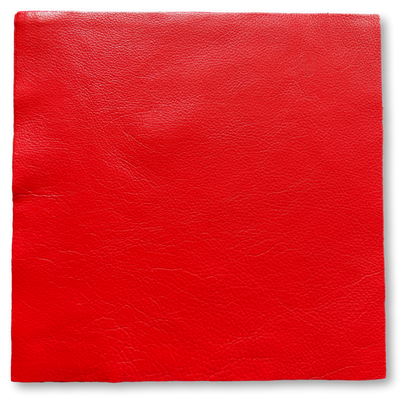 Red Cowhide Leather Sheets, 12 × 12 in shown in a full product view