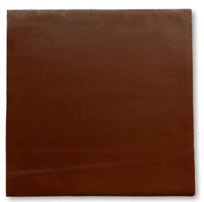 Brandy Cowhide Leather Sheets, 12 × 12 in shown in a full product view