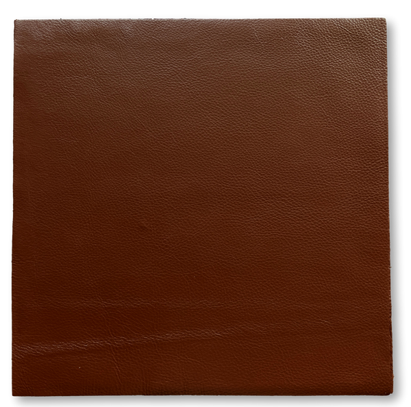 Brandy Cowhide Leather: 12" x 12" Pre-Cut Leather Pieces
